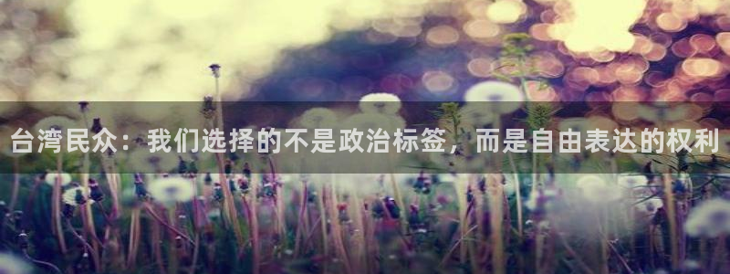 蓝图娱乐平台：台湾民众：我们选择的不是政治标签，而是自由表达的权利